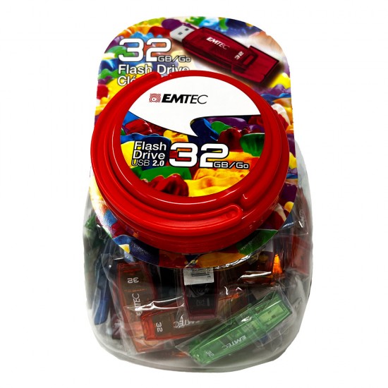 Emtec Candy Jar 32GB USB 2.0 Mix de couleurs - 80 un.