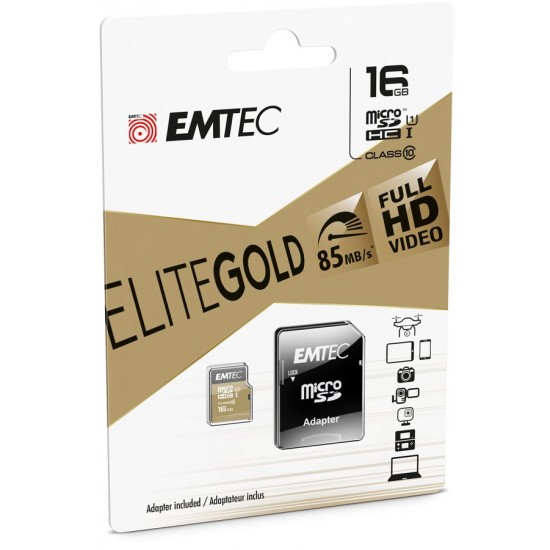 Emtec Carte mémoire MicroSDHC 16GB