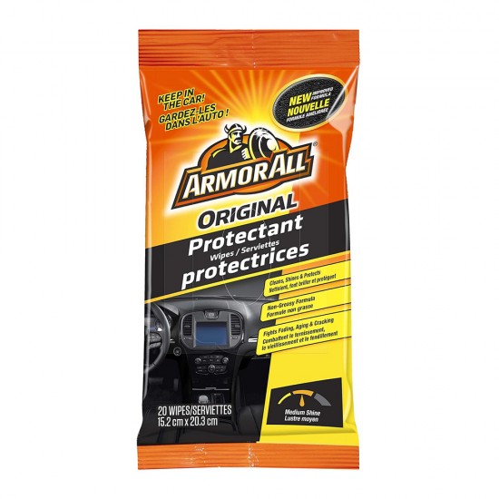 Armor all - Pochette de lingettes protectrices d'origine. 20 lingettes/pk