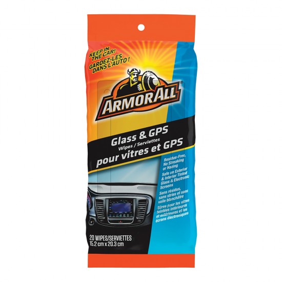 Armor all - Serviettes pour vitres GPS. 20 lingettes/pk