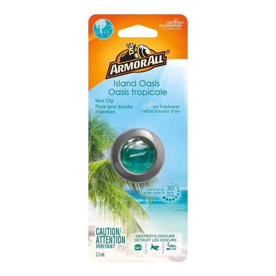 Armor all - Clip Désodorisant - Island Oasis - 2.5 ml 