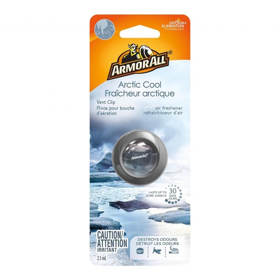 Armor all - Clip Désodorisant - Fraîcheur Arctique - 2.5 ml