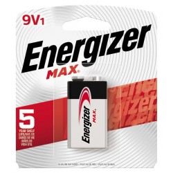 Energizer Piles Alcaline Max 9V-1 Card