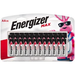 Energizer Piles Alcaline Max, AA, 36-pq (AA-36 Card)
