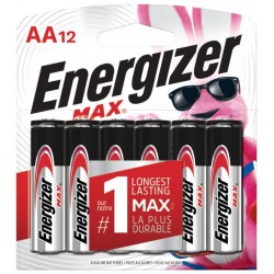 Energizer Piles Alcaline Max AA-12 Card