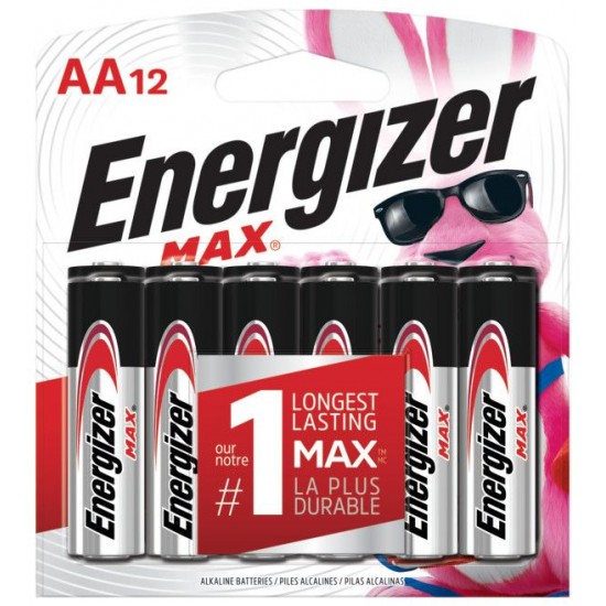 Energizer Piles Max AA-12 Card