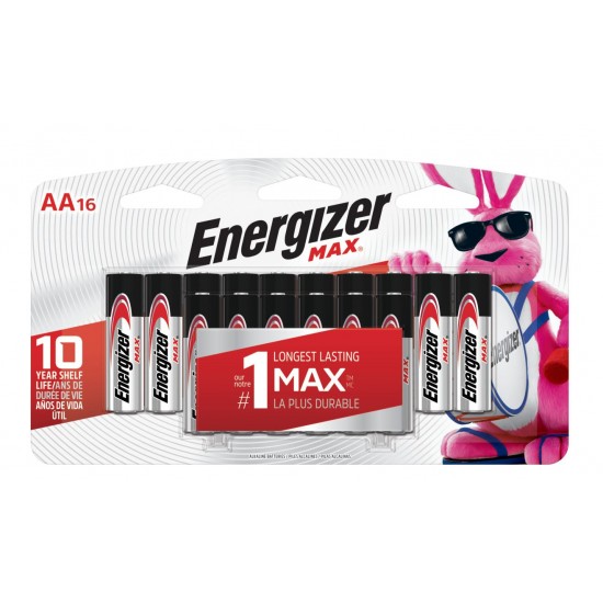 Energizer Piles Max AA-16 Card
