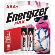Energizer Piles Alcaline Max, AAA, 2-pq (AAA-2 Card)