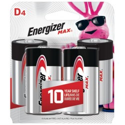 Energizer Piles Alcaline MaxD-4 Card