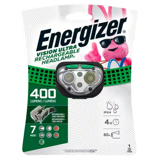 Energizer® Vision Ultra Rechargeable Headlight 400 Lumens