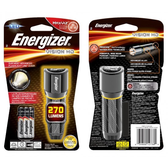Energizer® Vision HD Lampe Performance Metal Light (3AAA)