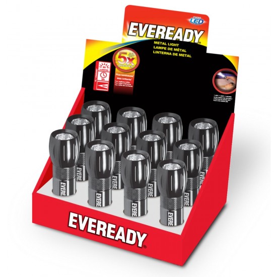 EVEREADY® Lampe de métal Compact LED (présentoir 12)