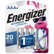 Energizer Piles Ultimate Lithium AAA-4 Card