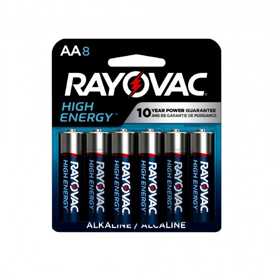 Rayovac Haute Energie - Piles Alcalines AA8