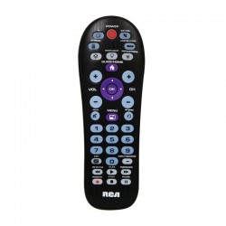 RCA Télécommande universelle noire Grands boutons pour 4 appareils - Clavier rétroéclairé RCA Télécommande universelle noire Grands boutons pour 4 appareils - Clavier rétroéclairé