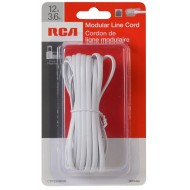 RCA 12 FT. MODULAR LINE CORD - WHITE