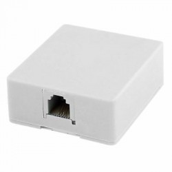 MODULAR SURFACE MOUNT JACK - WHITE MODULAR SURFACE MOUNT JACK - WHITE