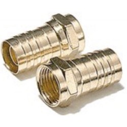 RG6 COAXIAL CRIMP-ON CONNECTORS - 2 PACK RG6 COAXIAL CRIMP-ON CONNECTORS - 2 PACK