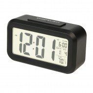 PORTABLE ALARM CLOCK - AUTO NIGHT LIGHT SENSOR, TEMPERATURE AND CALENDAR          