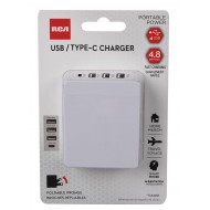 JENSEN 4.8A 4-PORT USB- C/A CHARGER