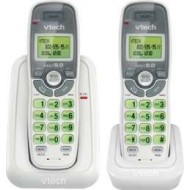 Vtech Téléphone blanc sans fil à 2 combinés avec afficheur/afficheur de l’appel en attente (CS6114-2 WT)