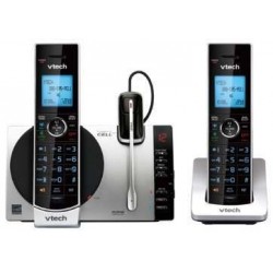 Vtech Système de répondeur téléphonique Connect-to-Cell à 2 combinés avec oreillette sans fil (DS6771-3)