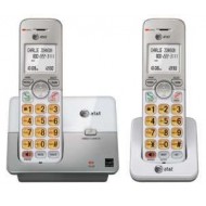 AT&T DECT 6.0 Téléphone sans fil avec 2 combinés et haut-parleurs DECT 6.0 Lot de 2 téléphones sans fil avec identification de l'appelant, haut-parleurs du combiné Blanc/gris
