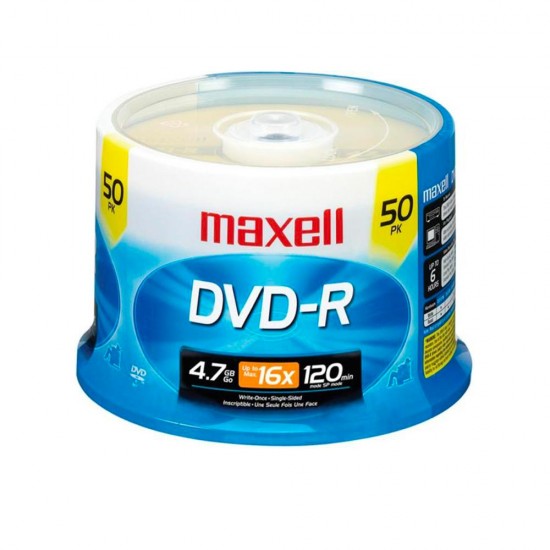 Maxell DVD-R 4.7GB Recordable (spindle case) 50X