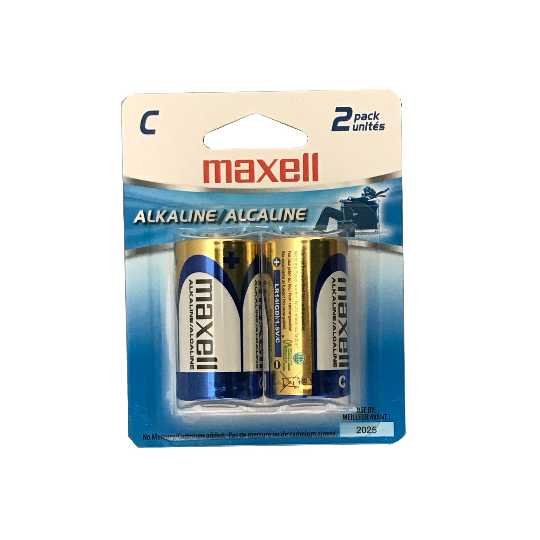 2 Piles LR14 C Alcaline 1,5V MAXELL