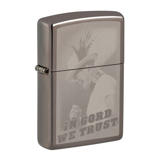 ZIPPO IN GORD WE TRUST BLACK ICE (150-106137)