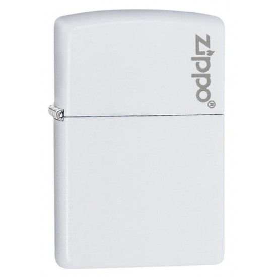 ZIPPO #214ZL WHITE MATTE W/ ZIPPO