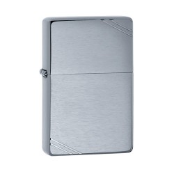 ZIPPO #230 Vintage Brushed Chrome W/Slashes