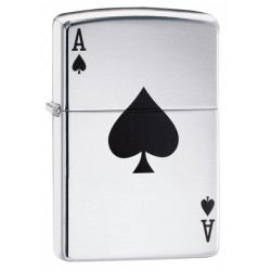 ZIPPO #24011 Lucky Ace High Polish Chrome