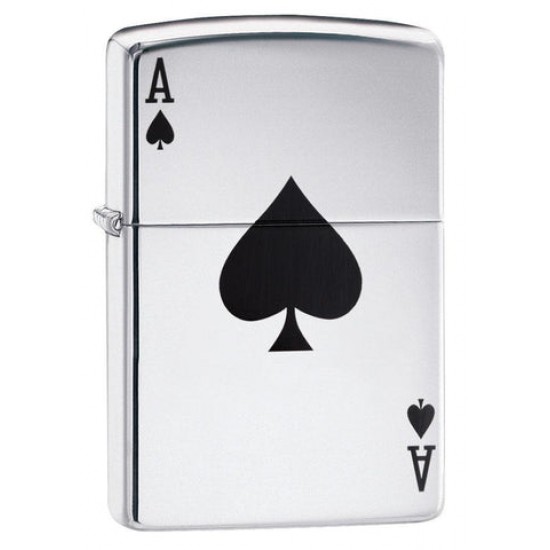 ZIPPO #24011 Lucky Ace High Polish Chrome