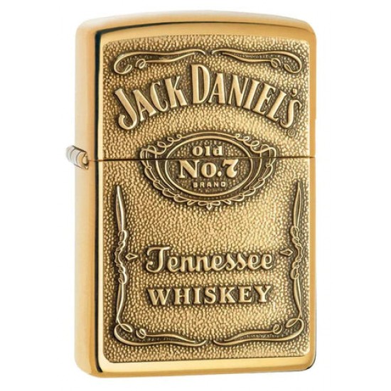 ZIPPO #254BJD.428 JACK DANIELS LABEL BRASS