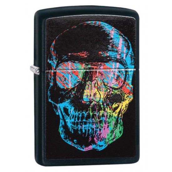 ZIPPO #28042 SKULL BLACK MATTE