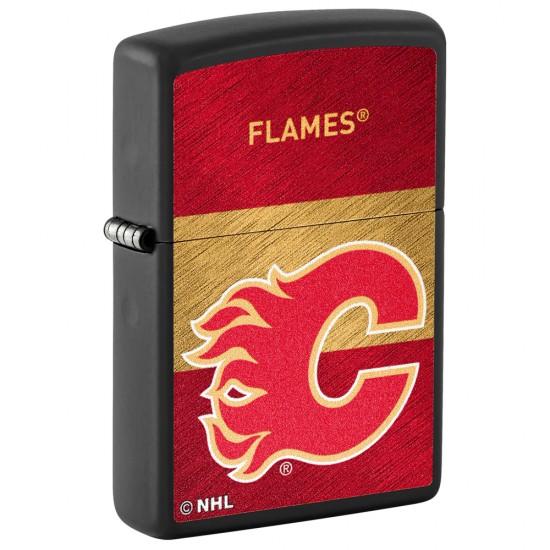 ZIPPO NHL WindProof Black Matte (Custom) CALGARY FLAMES (33453)