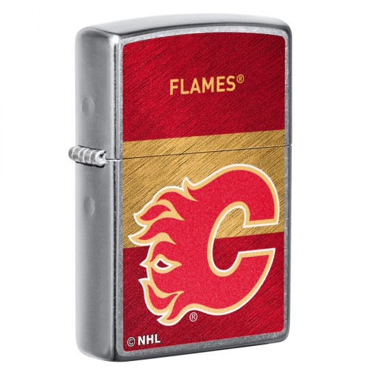 ZIPPO NHL WindProof Street Chrome (Custom) CALGARY FLAMES (39812)