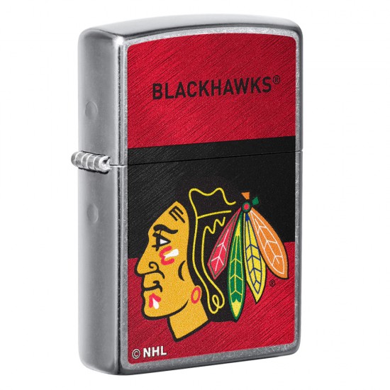 ZIPPO NHL WindProof Street Chrome (Custom) CHICAGO BLACKHAWKS (39836)