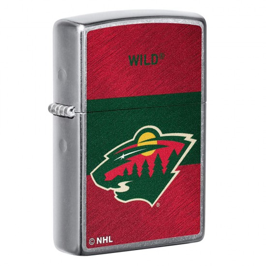 ZIPPO NHL WindProof Street Chrome (Custom) MINNESOTA WILD (39911)