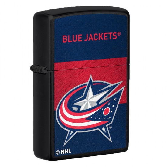 ZIPPO NHL WindProof Black Matte (Custom) COLUMBUS BLUE JACKETS (42152)