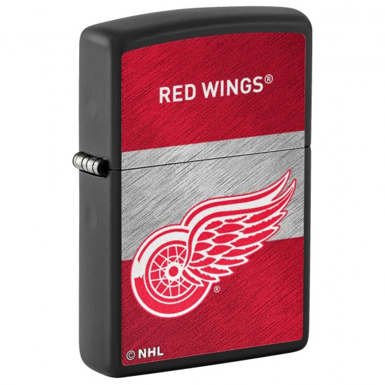 ZIPPO NHL WindProof Black Matte (Custom) DETROIT RED WINGS (42176)