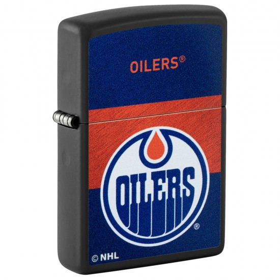 ZIPPO NHL WindProof Black Matte (Custom) EDMONTON OILERS (42183)