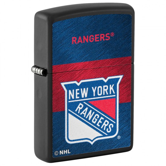 ZIPPO NHL WindProof Black Matte (Custom)  NEW YORK RANGERS (42251)