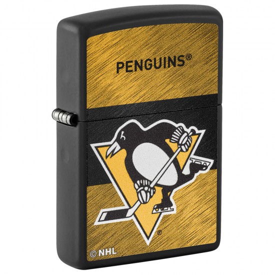 ZIPPO NHL WindProof Black Matte (Custom) PITTSBURGH PENGUINS (42282)