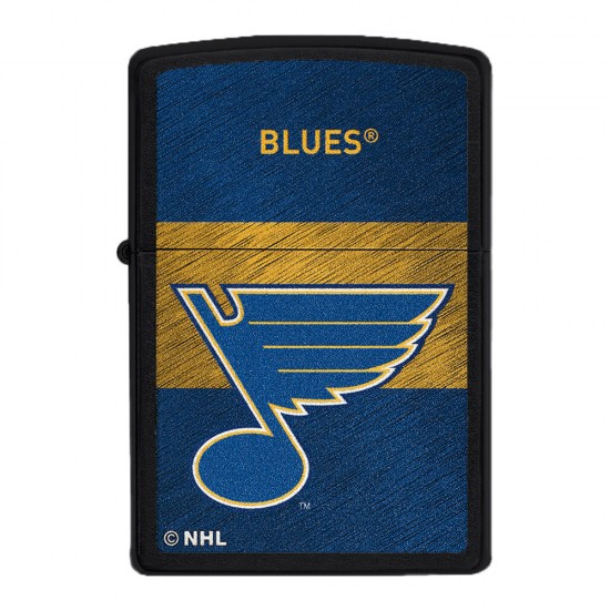 ZIPPO NHL WindProof Black Matte (Custom) ST. LOUIS BLUES (42312)