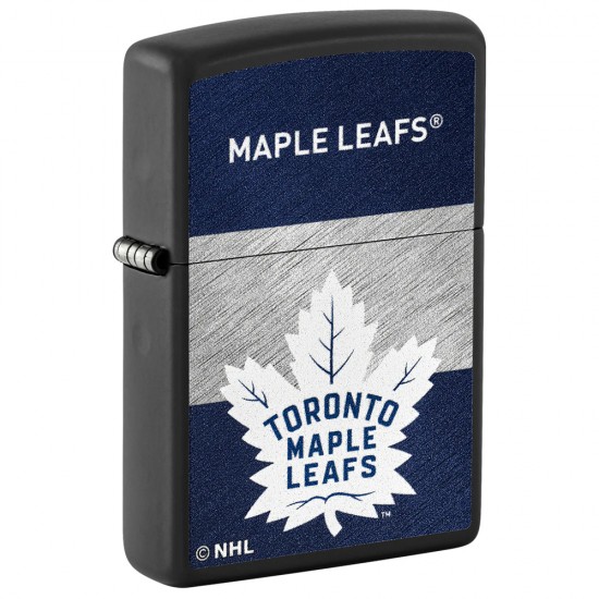 ZIPPO NHL WindProof Black Matte (Custom)  TORONTO MAPLE LEAFS (42336)