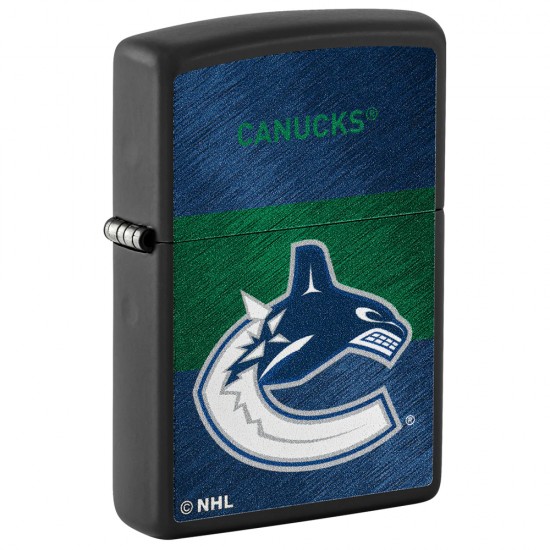 ZIPPO NHL WindProof Black Matte (Custom) VANCOUVER CANUCKS (42343)