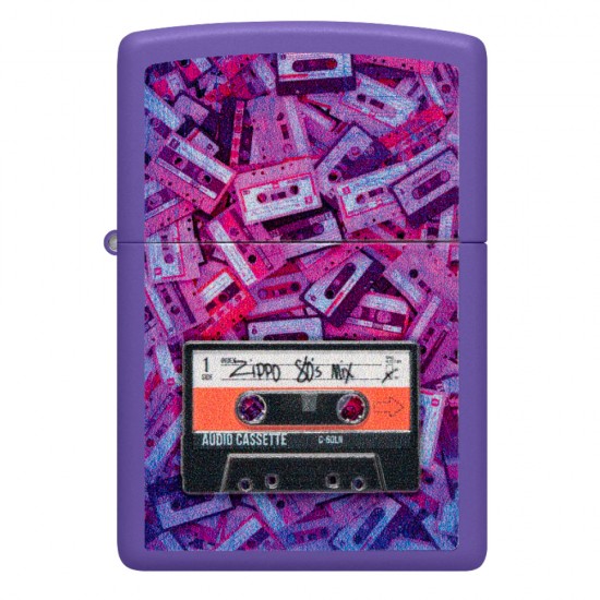 ZIPPO Cassette Tape Purple Matte #48521