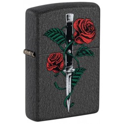 ZIPPO #49778 Rose Dagger Tattoo Design